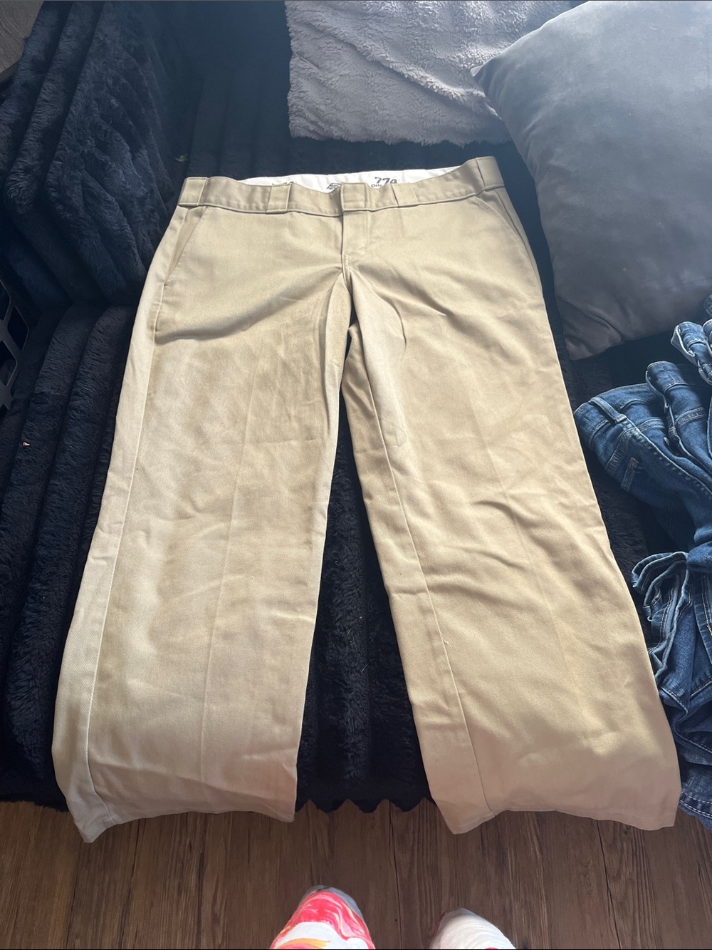 Dickies Khaki Wide-Leg Capris for short women